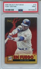 PSA 9 1996 SELECT CERTIFIED EN FUEGO #13 TONY GWYNN DUFEX **MINT+**