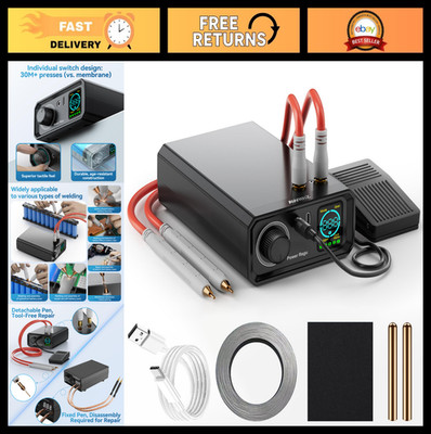 9000W Portable Spot Welder, Adjustable Foot Pedal, Dual Pulse, DIY Battery Packs
