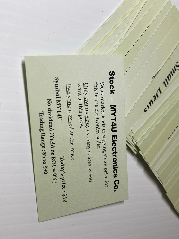 Rich Dad Cashflow Investing 101 piezas de repuesto para juegos de mesa - tarjetas de pequeñas ofertas Foto 2 de 4