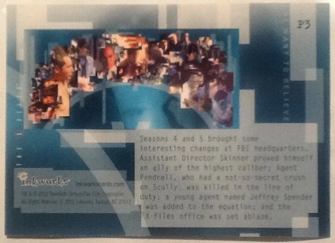 The X-files Season 4 & 5 I want to Believe Puzzle P3 Trading Card MINT Inkworks - Image 2 of 2