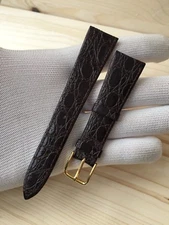 Crocodile Leather Watch Strap Brown 20Mm "Vintage 1960-1970"