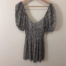 NWT Saltwater Luxe Everly Romper Black And white