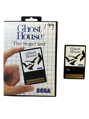 Ghost House (Sega Master System, 1986) Game card and box