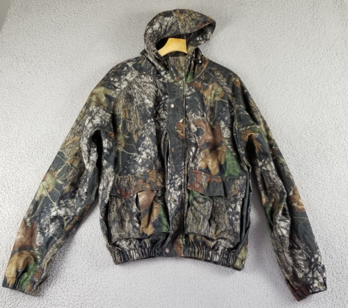 MAD DOG GEAR Silent Shadow Mesh Lined Hunting Jacket Men Large Hooded Mossy Oak - Picture 1 of 9