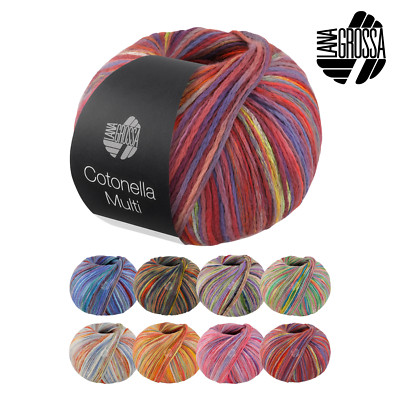 Lana Grossa COTONELLA MULTI 100 g edles Kettengarn aus Pima-Baumwolle 270 m