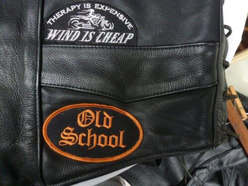 Harley Davidson Leather Motorcycle Vest, Patches, UNIK ULTRA, XL - Picture 7 of 8