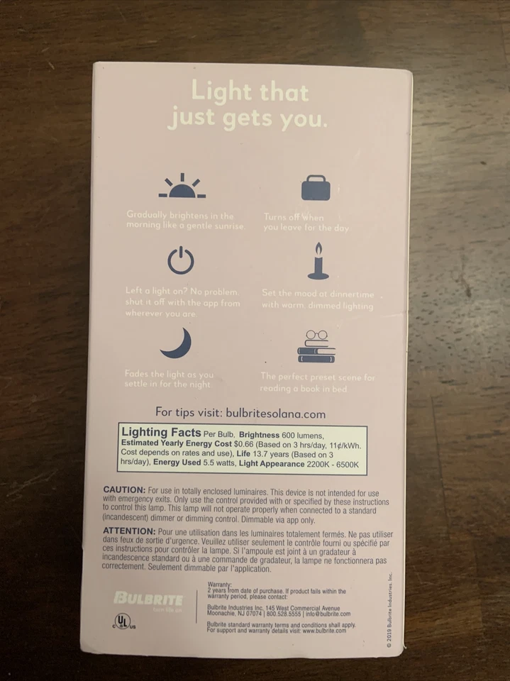 Bulbrite Solana ST18 WiFi Connected Edison Filament LED Smart Light Bulb 60 Watt - Image 2 of 4