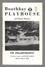 Thomas Hulce "PHILANTHROPIST" Christopher Hampton 1973 Boothbay Harbor Playbill