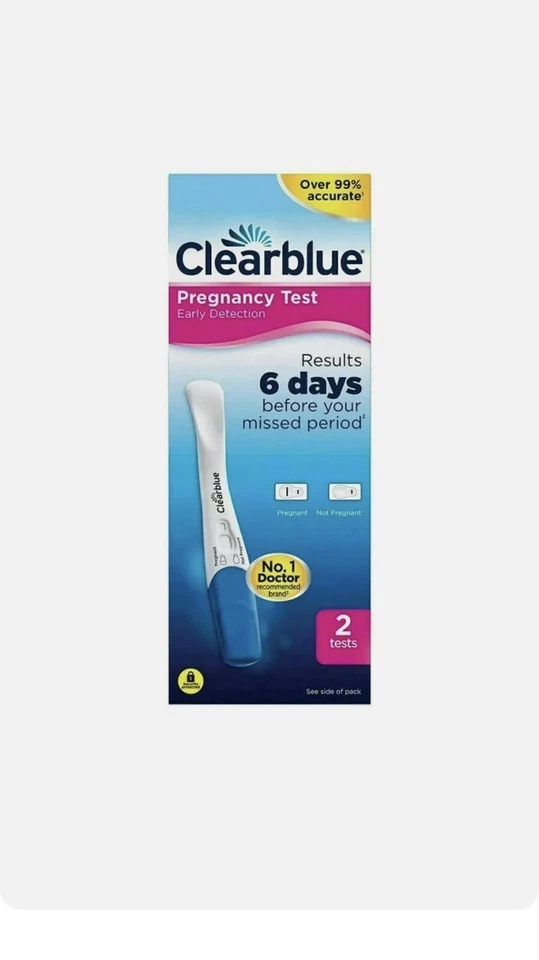 ClearBlue Pregnancy Test Ultra Early 6Days 2 Test Long Expiry Date Brand New