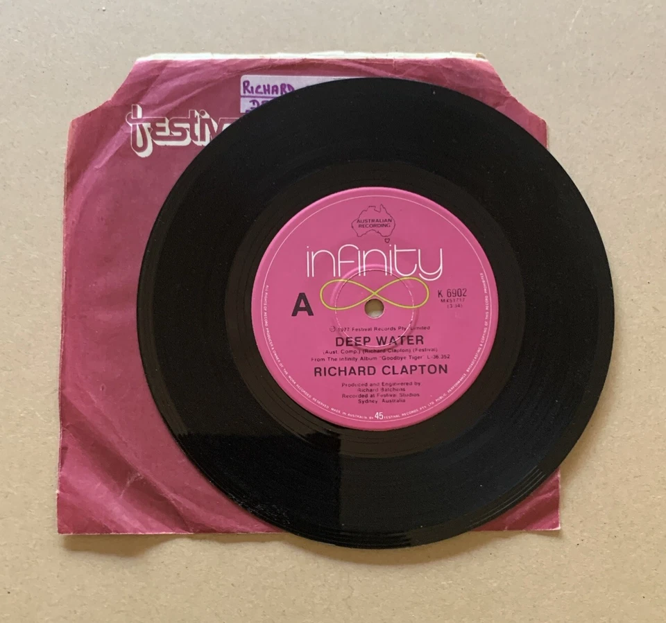 Richard Clapton - Deep Water / Factory Life 7” Vinyl Single 1977 - Image 3 of 4