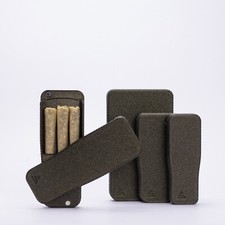 Pre-Rolls Case, Magnetic Cigarette Crush Proof Holder, Glitter Black Large