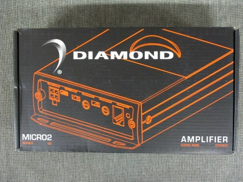 DIAMOND AUDIO MICRO2V2 2-CHANNEL MINI AMP MICRO2-V2 500W RMS HARLEY DAVIDSON