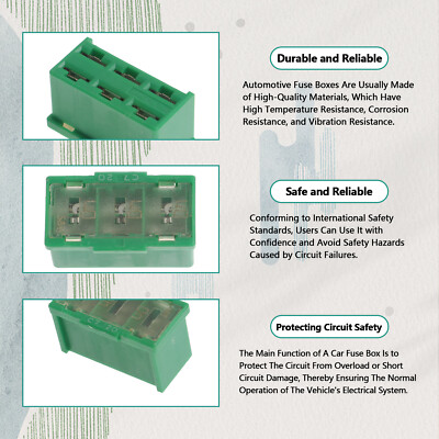1 Pc Triple Fuse Box 40/40/40 Amp Green Fit for 2013-2020 Nissan
