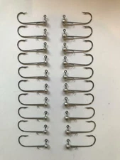 NEW 1/32 OZ + 1/16 OZ ROUND JIG HEADS WITH WIRE KEEPER , 1/0 HOOK , 10 PC EACH