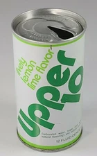 Vintage Upper 10 Lemon Lime Pop Soda Can 12oz Straight Steel Nehi Royal Crown RC
