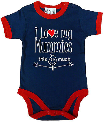 LGBT Baby Romper "I Love My Mummies This Much" Boy Girl Gift Clothes Gay Pride