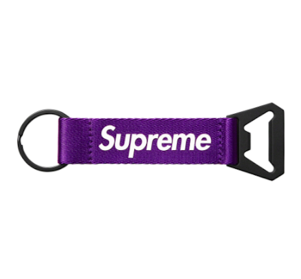 SUPREME FW21 BOTTLE OPENER WEBBING KEYCHAIN PURPLE BRAND NEW | eBay