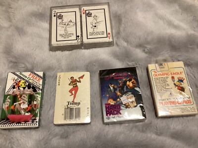 Lot of 6 Decks of Cards 7 Up, Camel, Patriotic, Retire, Mallard
