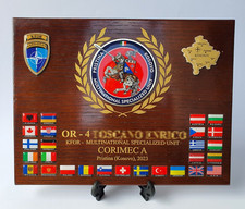 NATO KFOR ITALY ITALIAN MSU MULTINATIONAL SPECIALIZED UNIT KOSOVO WALL PLAQUE