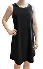 ABS by Allen Schwartz Women's Sleeveless T-Shirt Dress in Black, Size S