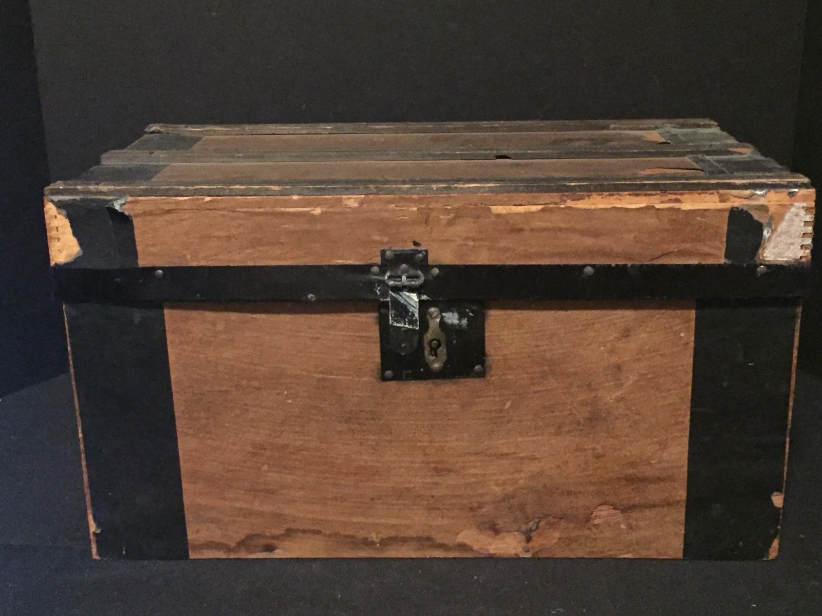 Antique Vintage Wooden Doll Trunk eBay