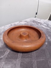 Vintage Solid Walnut Nut Bowl / Candy Bowl 10 inch diameter 