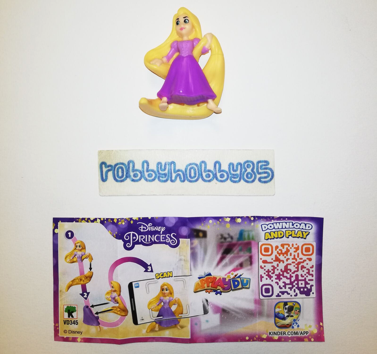VD345 RAPUNZEL + BPZ KINDER SORPRESA ITALIA 2022/2023 DISNEY