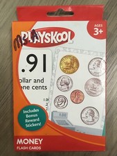 Money Flash Cards Kids Toddler Learning Early Child Educational Hasbro Playskool