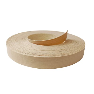 3/4''×50' Maple Edge Banding Wood Veneer Strip, Flexible Pre-glued Iron On Tape