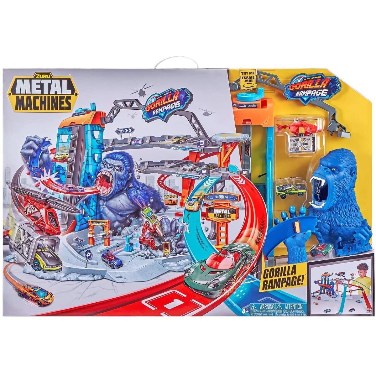 GORILLA COMETICS 4点セット Metal Machines Gorilla Rampage Garage Playset by Zuru for