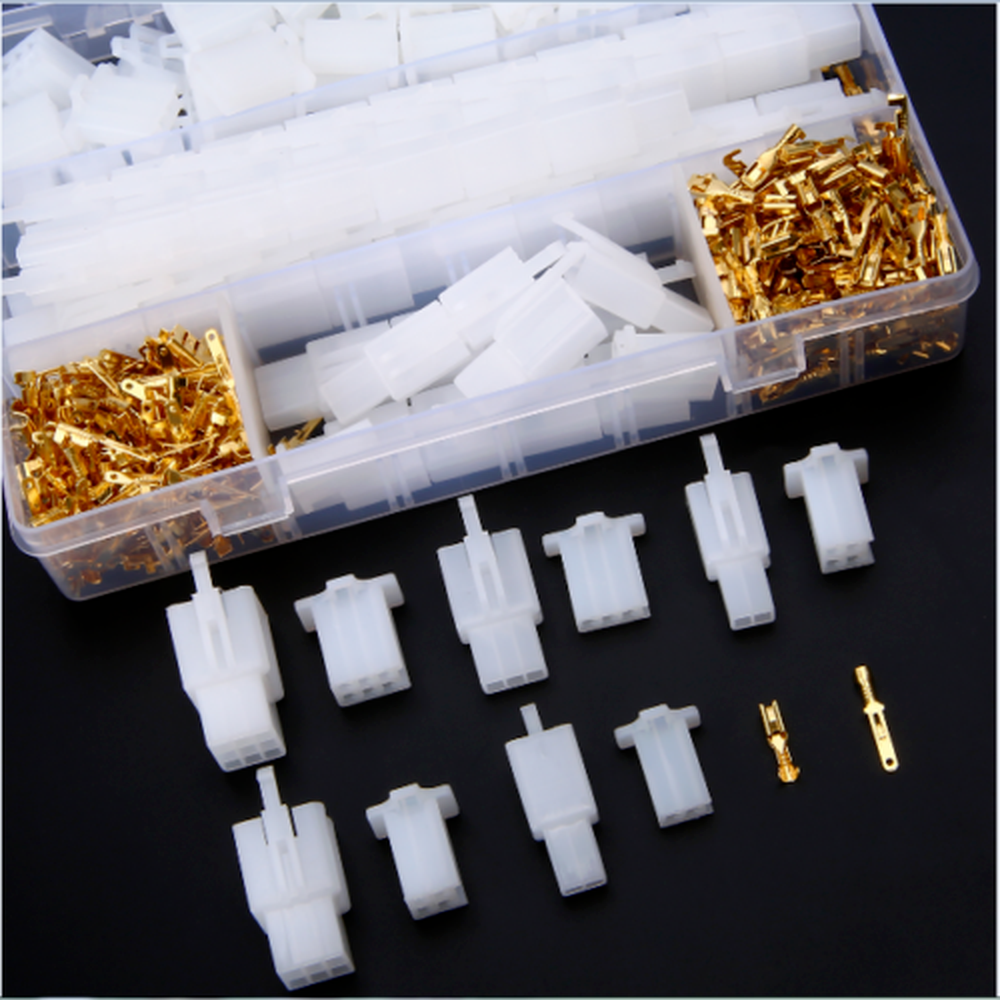 Glarks 580-Piece Wire Connector Kit – 2.8mm Pitch 2/3/4/6/9 Pin Male & Female Housings With Crimp Terminals, For Motorcycles, Cars, Boats