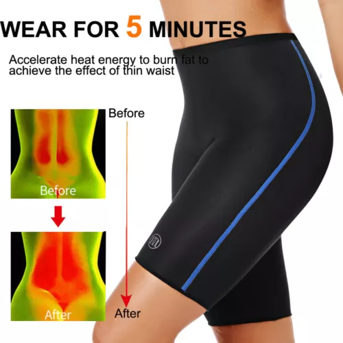 Women Fat Burning Sweat Sauna Pants Shorts Body Shaper Waist Trainer Weight Loss - Picture 3 of 22