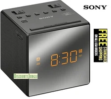 Sony ICFC-1 Alarm Clock AM/FM Radio LED Black ICFC1 Easy to Read LCD 