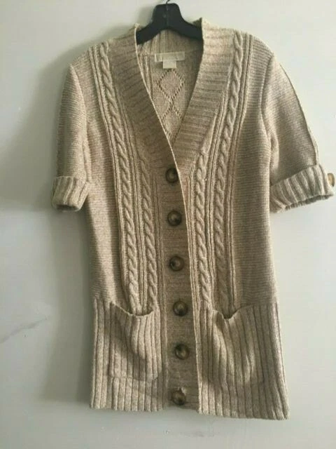 Michael kors cable knit oversized cardigan outlet