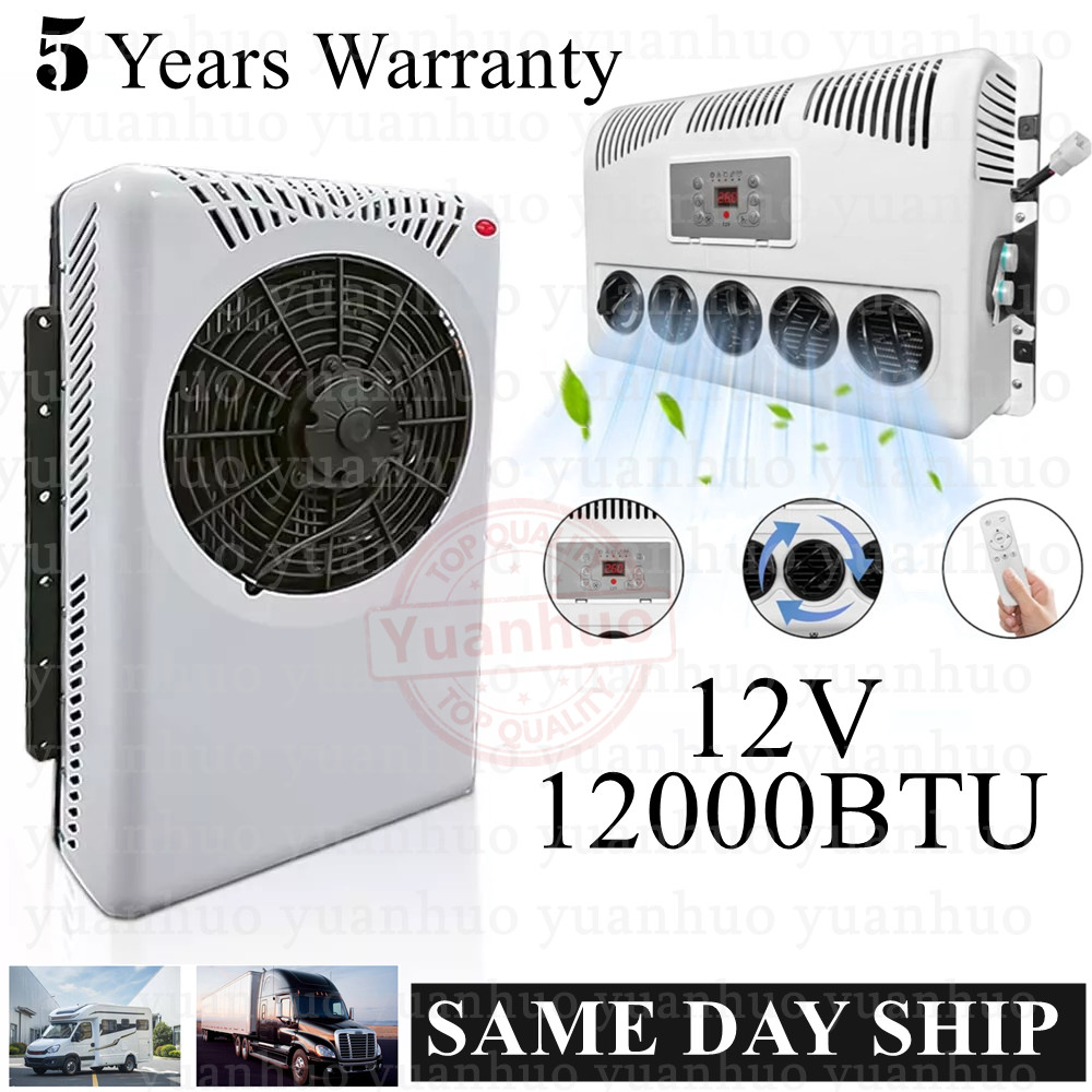 12000 BTU Truck Cab Air Conditioner 12V Split AC Fits Semi Trucks Bus RV Caravan