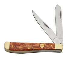 2 Blade Trapper Folding Pocket Knife - ABS Redclay Handles by Rite Edge