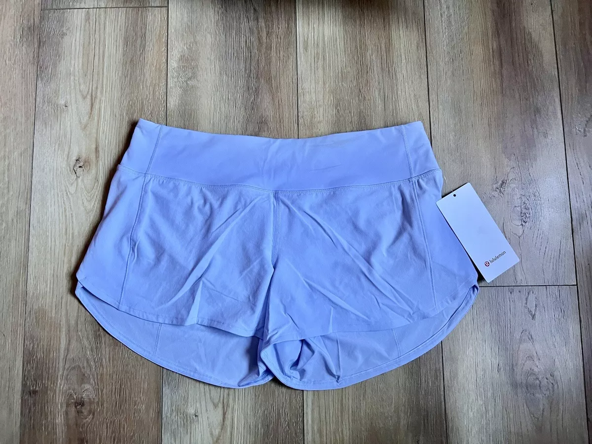 Lululemon Speed Up Mid Rise Lined Short 4 Pastel Blue NWT 10