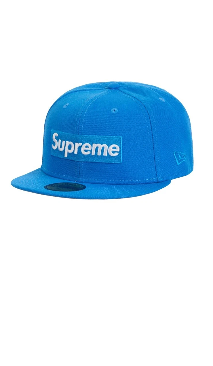 Casquette ajustée neuve Supreme x Sharpie Box logo New Era SS24 taille 7 1/8 bleu