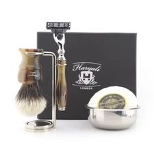 Mens 5 Shaving Products In 1 Pack Wet Tool Kit for Gent's Head & Clean Shave Set