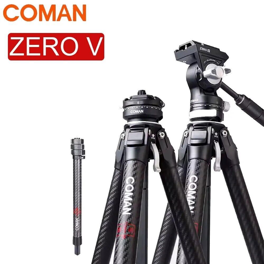 Coman ZERO V Lightweight Travel Tripod Carbon Fiber Outdoor Camera Video  Tripod