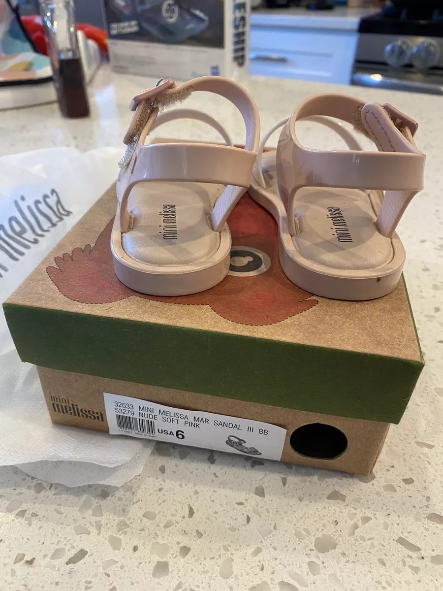Mini melissa mar sandal Size 6 Soft Pink Nude Toddler eBay