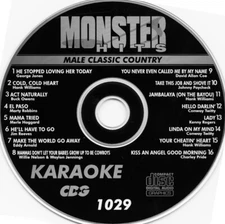 Male Classic Country Monster Hits Karaoke CD+G #1029 Jim Reeves,Conway Twitty+