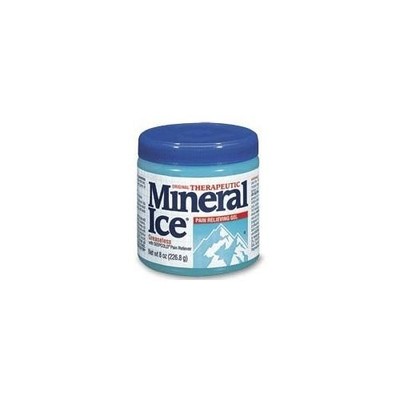 Mineral Ice Menthol Pain Relieving Gel Greaseless with Deepcold 8Oz Each