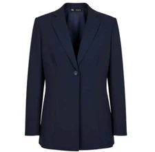Collections for Le Suit Blazer Size 10 Black 1 Button Longer Length Lined Women