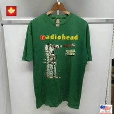 Vintage 90's Radiohead World Tour Green Color Unisex T shirt S-5XL