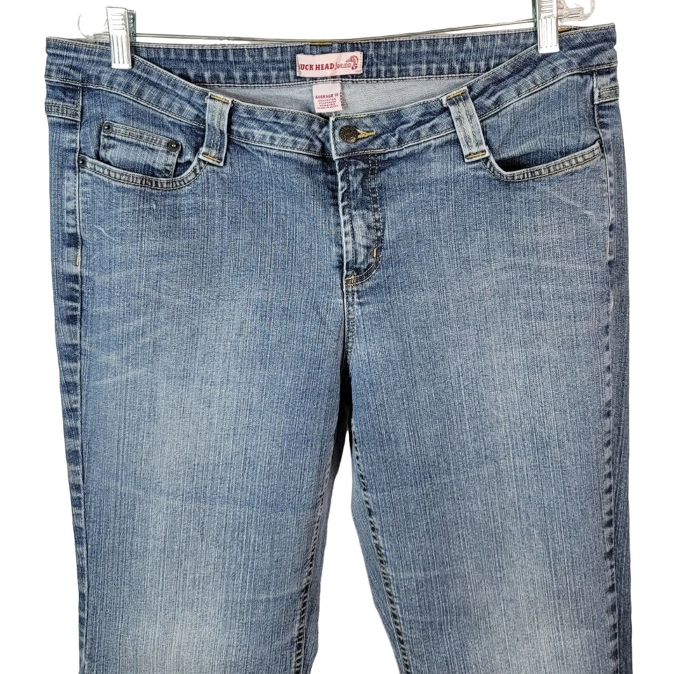 Duck Head Womens Jeans Blue Size 18 Regular Zip Pockets Mid Rise Straight Leg - Image 2 of 4