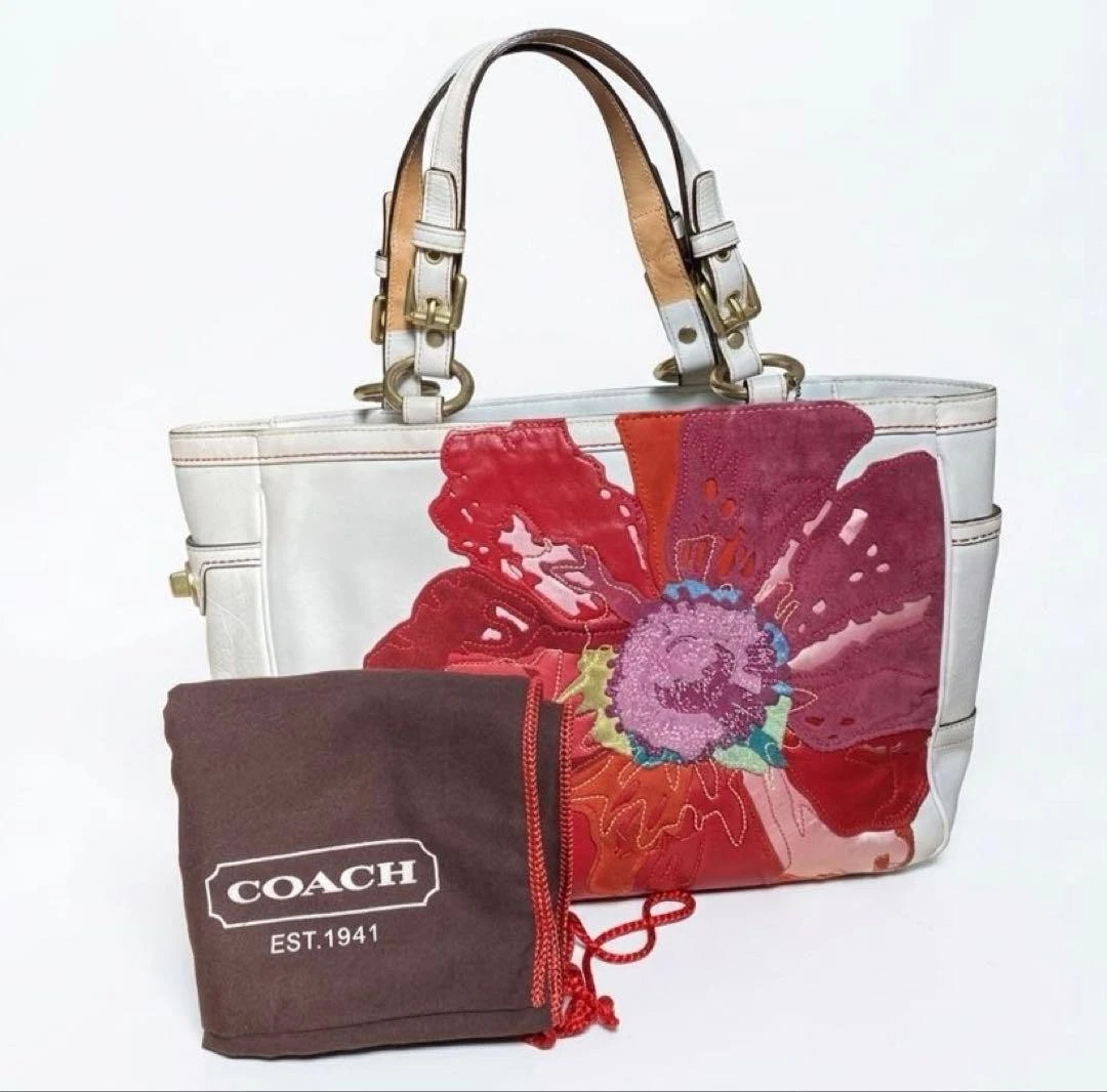 Coach Poppy Floral Suede Exterior Bags & Handbags for Women for
