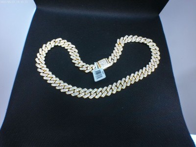 Cuban Iced out Chain Necklace, Invicta Elements Men's Gold (80826)-29