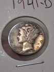 1941-D Silver Mercury Dime - Scarce  Better Date  Nice Toning