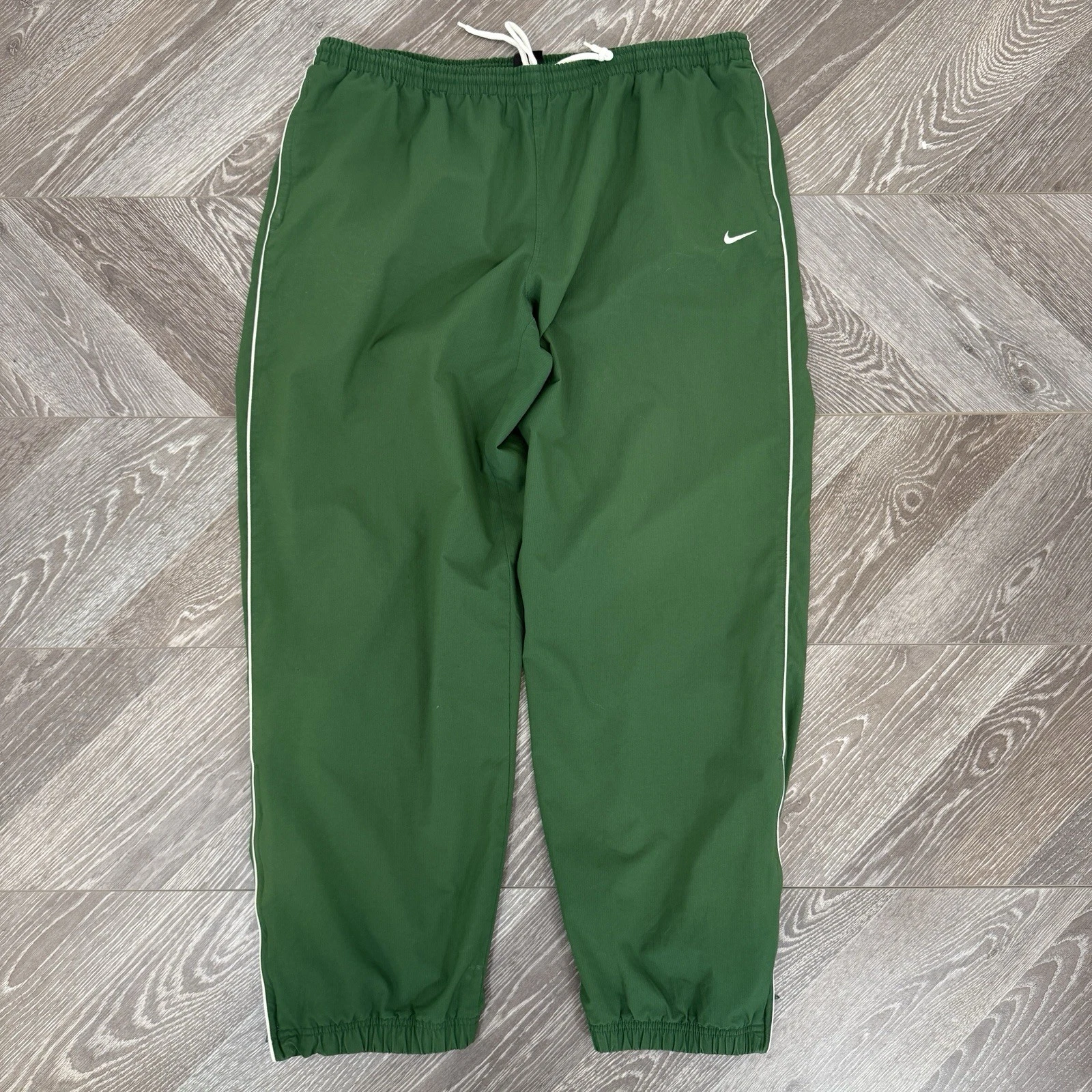Vintage Nike Team Track Pants Size XXL Green Baggy Joggers No Elastic Plz Read